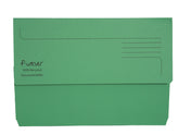 Exacompta Forever Document Wallet Manilla Foolscap Half Flap 290gsm Green (Pack 25) - 211/5004Z